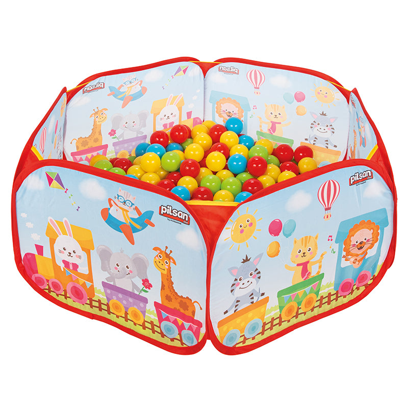Piscina in schiuma per bambini con 50 palline colorate, Vasca piscinetta  rotonda da interno ed esterno Rosso - Costway