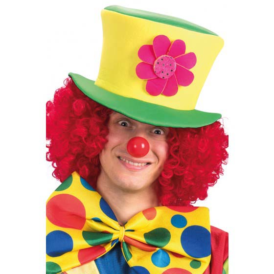 Carnival Toys Cappello Clown Verde e Giallo con Fiore 8004761061791  8004761061791