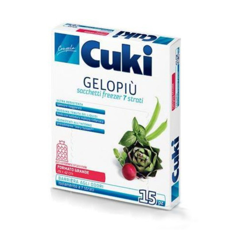 Sacchetti Freezer Gelopiù Grandi 29 X 42 Cuki 15 Pezzi