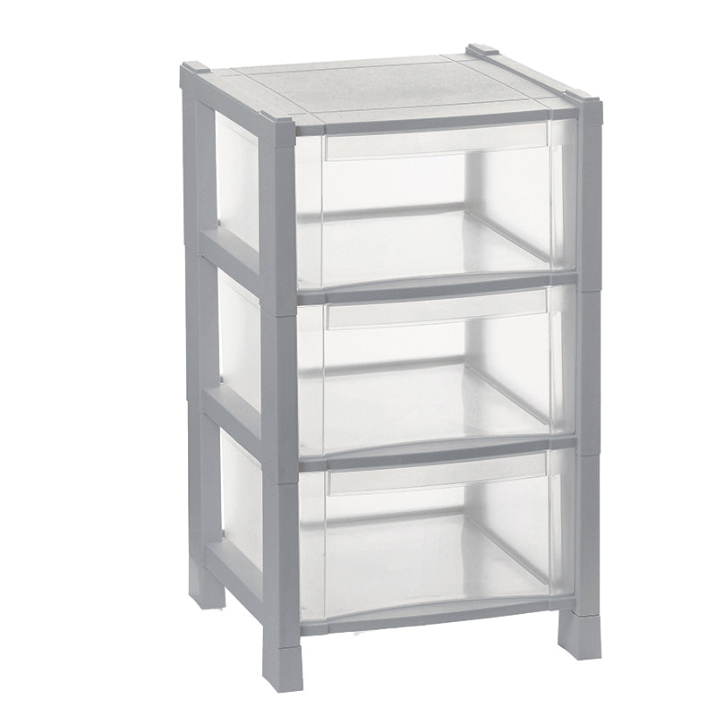 FELVER CASA & CO SRL CASSETTIERA Interna 3 CASSETTI Grigio Perla :  : Prima infanzia