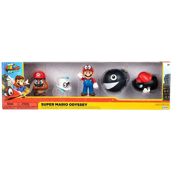 Super Mario Bros Odyssey 5 Personaggi 6,5cm