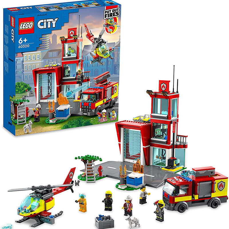 Caserma dei pompieri e camion dei pompieri Lego City di seconda mano per  21,95 EUR su Madrid su WALLAPOP