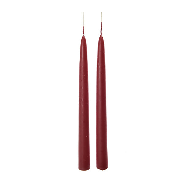 Coppia Candele Lunghe Marroni Bordeaux – Candele Shop